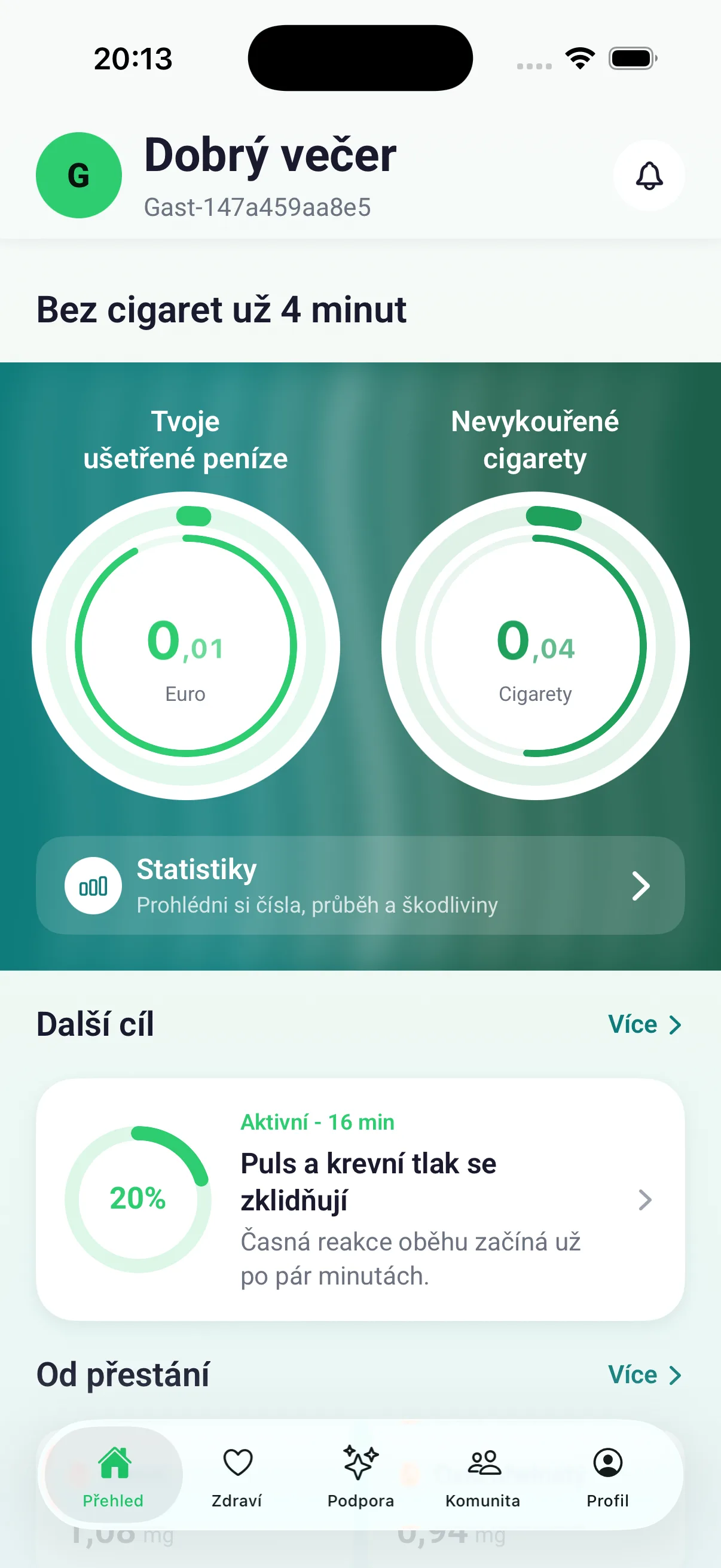 Počítadlo ušetřených peněz