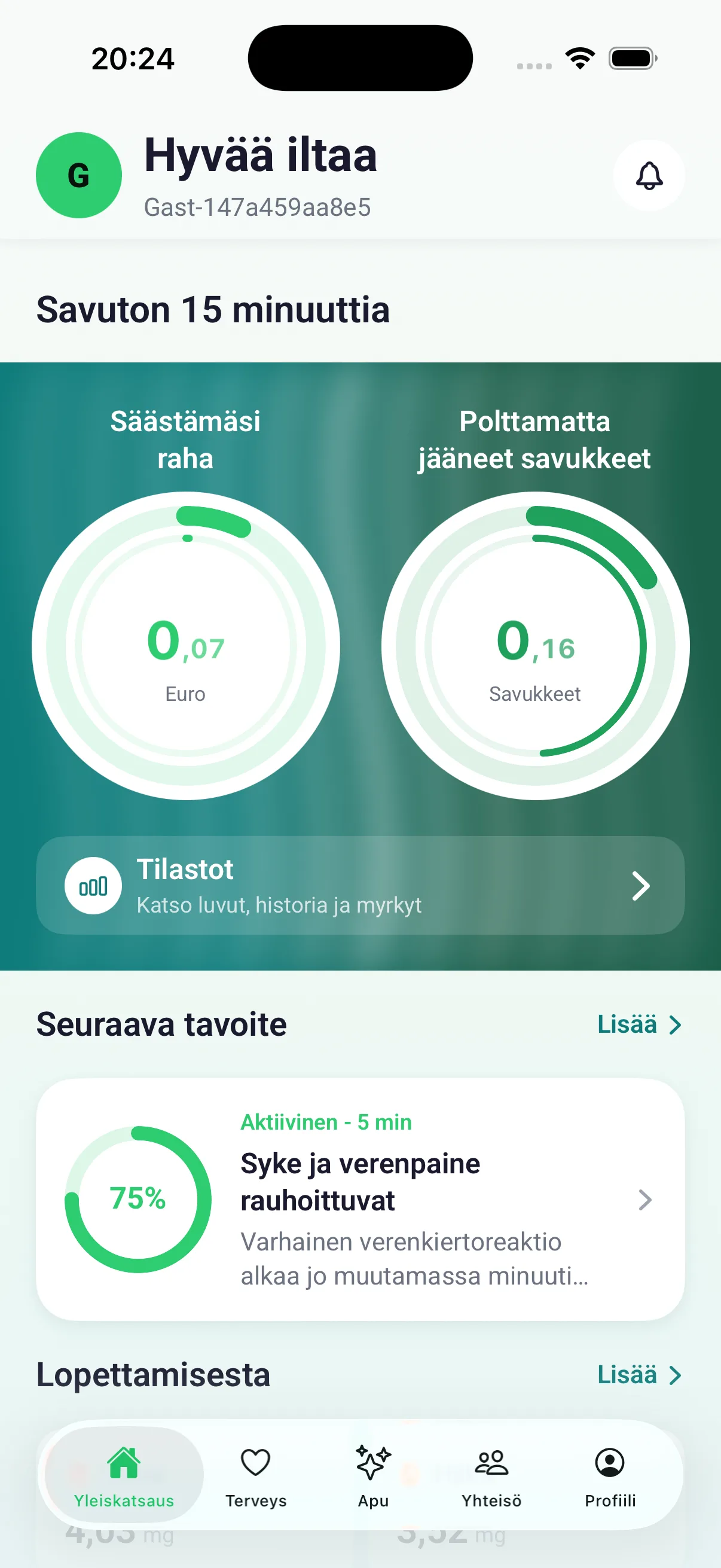 Säästetyn rahan laskuri