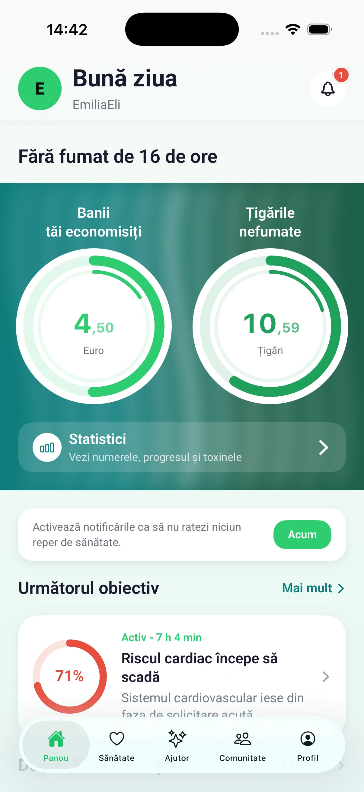 Contor pentru banii economisiți